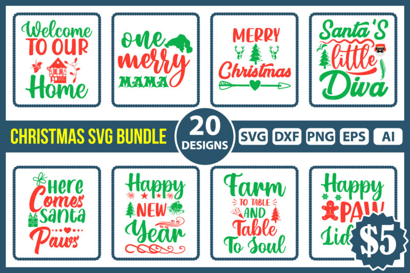 Christmas SVG Bundle, Christmas Sign SVG Bundle, Farmhouse Christmas SVG, Merry Christmas Svg, Christmas Shirt Svg, Svg Cut Files