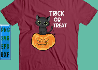 Black Cat Pumpkin SVG, Trick or Treat SVG, Cute Kitten SVG, Kitten SVG, Cat SVG, Halloween SVG, Funny Halloween, Halloween Party, Halloween Quote, Halloween Night, Pumpkin SVG, Witch SVG, Ghost