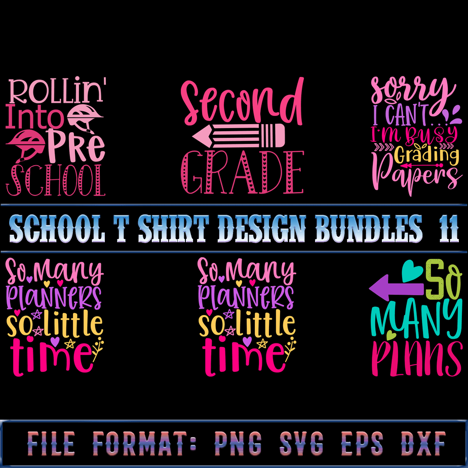 School T Shirt Design Bundles P11, School SVG Bundle, School Bundle