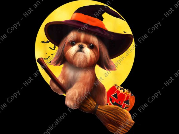 Shih tzu halloween png, shih tzu png, dog halloween png, halloween png t shirt template vector