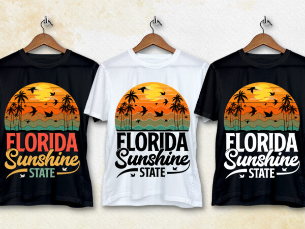 Florida sunshine state t-shirt design-vacation t-shirt design