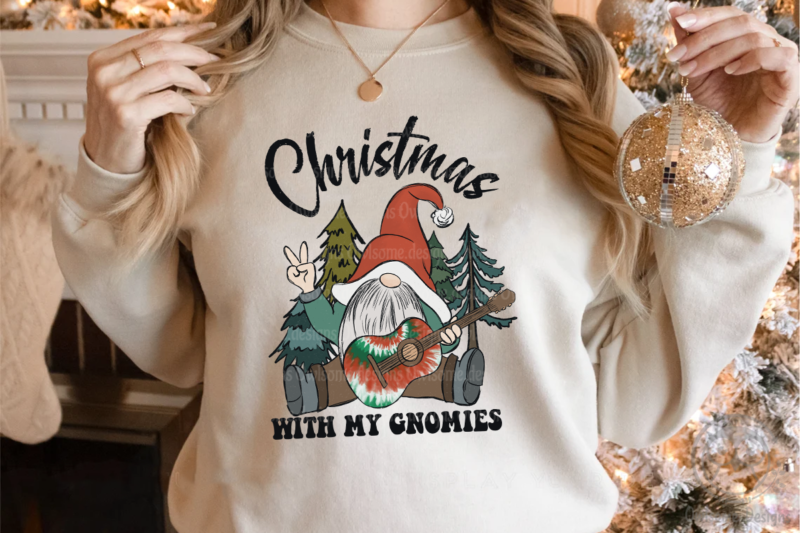 Gnomes Hippie Christmas Sublimation