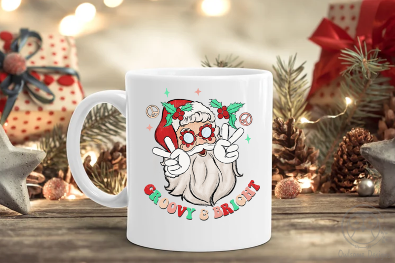 Groovy And Bright Christmas Sublimation