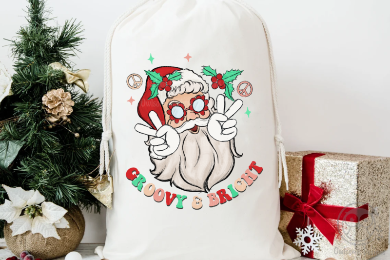 Groovy And Bright Christmas Sublimation