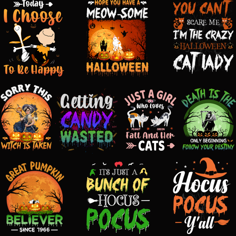 10 Bundle Halloween Part 1, Bundle Halloween, Bundles Halloween SVG, Halloween Bundle, Halloween Bundles, Halloween SVG Bundle, T shirt Design Halloween SVG Bundle, Halloween SVG t shirt design bundle, Bundle