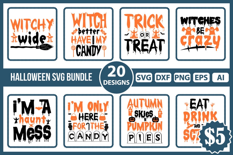 Halloween SVG Bundle Vector - Buy t-shirt designs