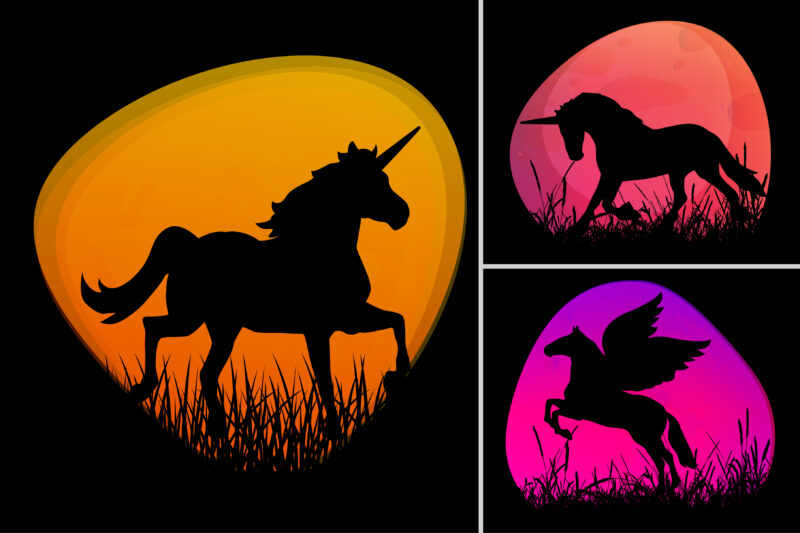 Sunset T-Shirt Design Graphic Bundle