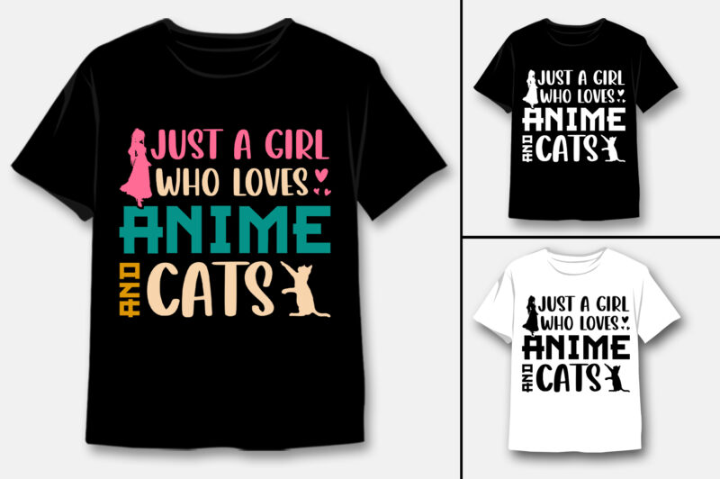 Cat T-Shirt Design Bundle,Cat Lover Trendy Pod Best T-Shirt Design Bundle