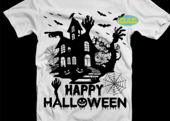Halloween Ghost House Svg, Spooky House Svg, Halloween t shirt design, Halloween Design, Halloween Svg, Halloween Party, Halloween Png, Pumpkin Svg, Halloween vector, Witch Svg, Spooky, Hocus Pocus Svg, Trick