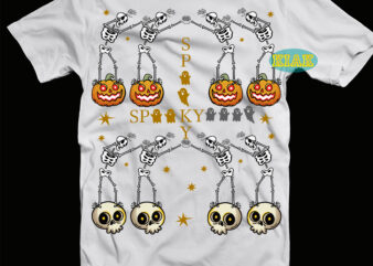 Skeletons Happy Halloween Svg, Spooky Svg, Spooky Sekeleton Png, Funny Skeletons Dancing SVG, Dancing Skeleton Svg, Skeleton Halloween Svg, Dancing Halloween Svg, Skeletons Dancing on Halloween Night Svg, Skeletons Dance