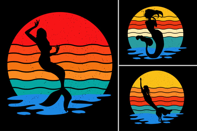 Sunset T-Shirt Design Graphic Bundle