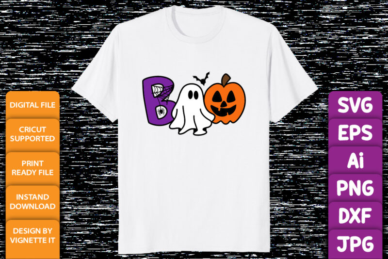 Halloween Boo Shirt, Boo Pumpkin, Candy Shirt, Halloween Candy Shirt,  Halloween Pumpkin Shirt, Happy Halloween Boo Shirt Print Template - So  Fontsy