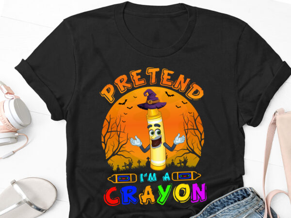 Pretend i’m a crayon halloween t-shirt design