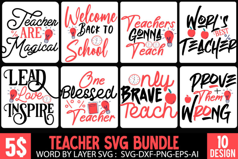 Back to School SVG Bundle , Teacher Mini SVG Bundle , Teacher 10 T-Shirt Design , Back to School SVG Bundle , Teacher Tshirt Bundle, Teacher svg bundle,teacher svg,back to