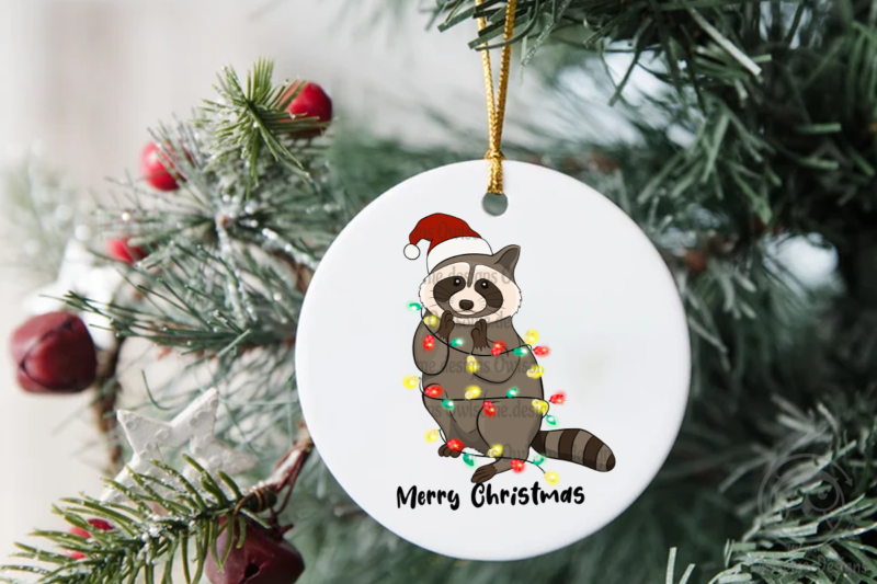 Racoon Christmas Sublimation