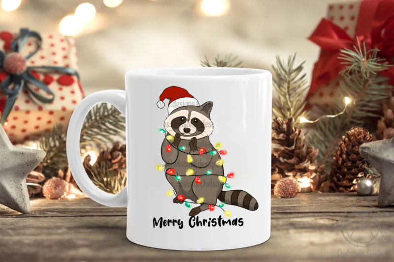 Racoon Christmas Sublimation