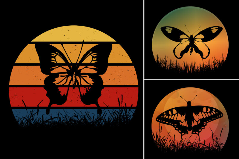 Sunset T-Shirt Design Graphic Bundle