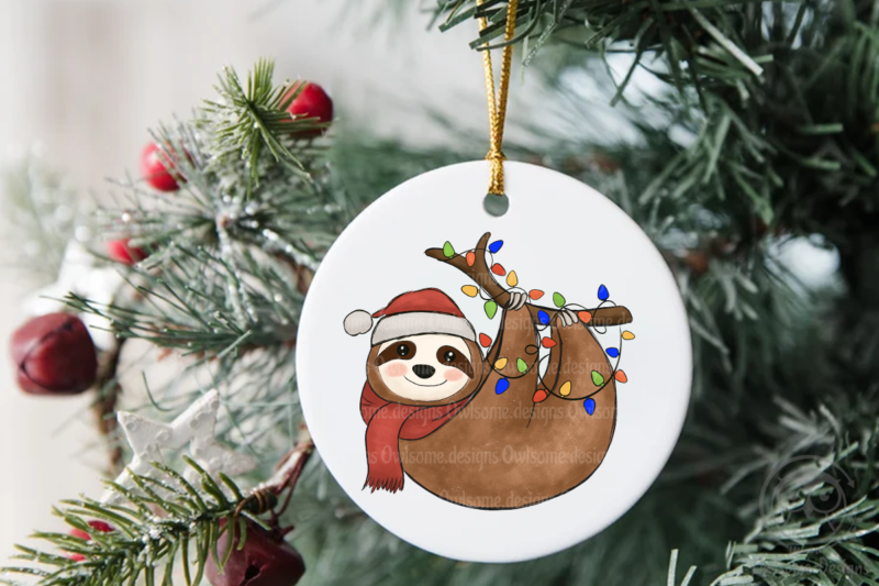 Sloth Christmas Sublimation