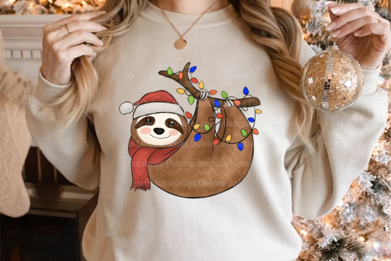 Sloth Christmas Sublimation