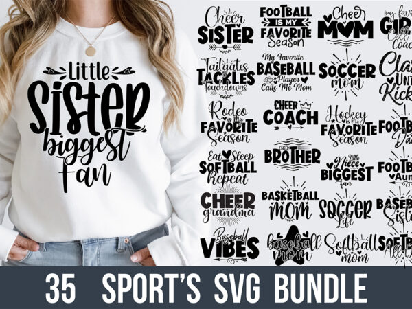 Sports svg bundle t shirt template vector