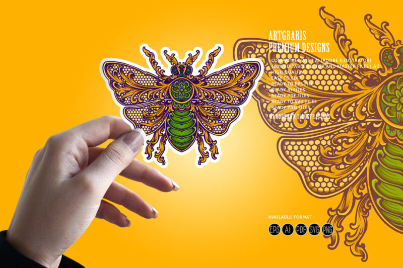 Insect ornament luxury flourish svg