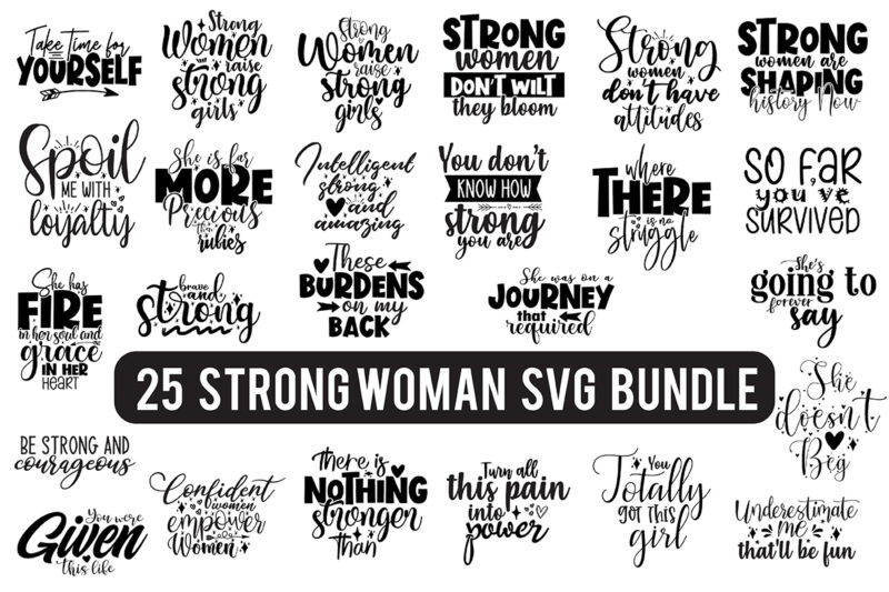 Strong Woman SVG Bundle