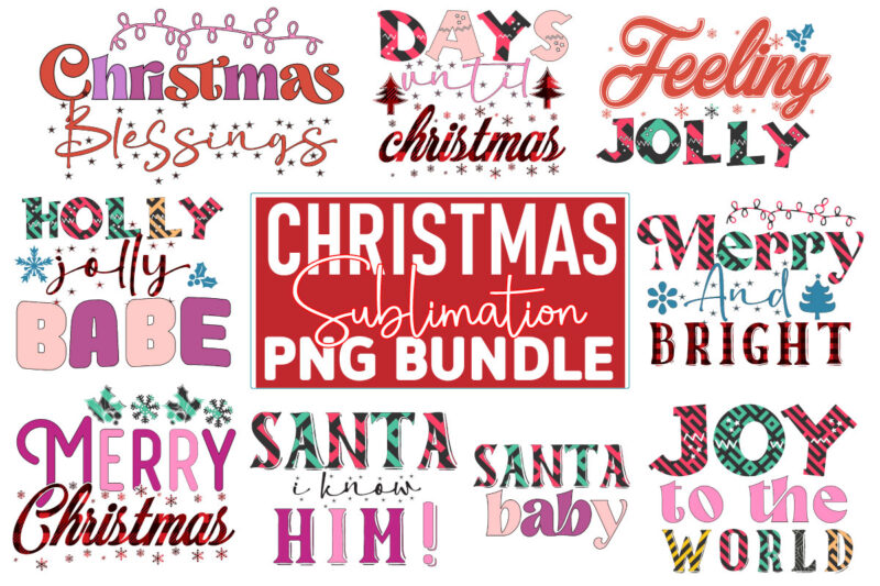 Christmas Sublimation PNG Bundle