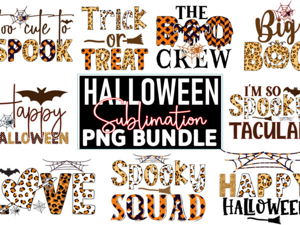 Halloween sublimation png bundle graphic t shirt