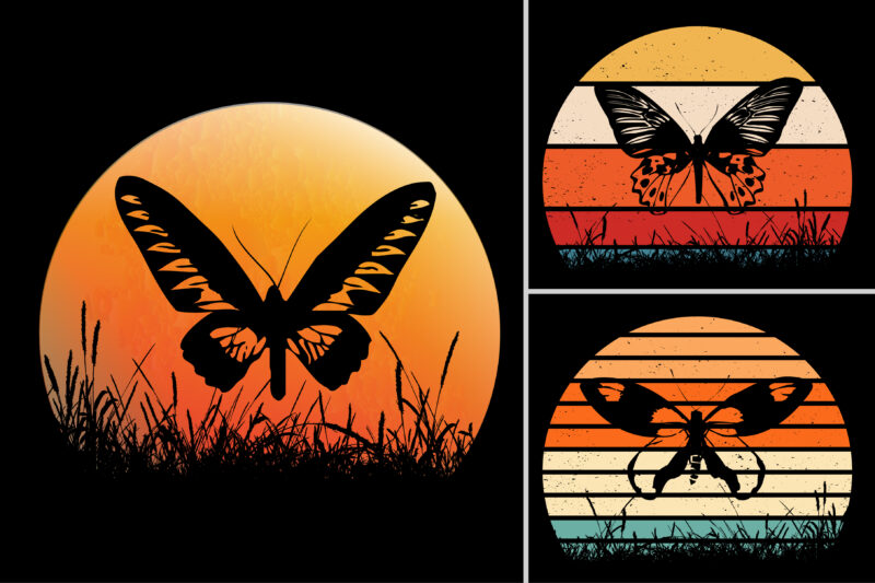 Sunset T-Shirt Design Graphic Bundle