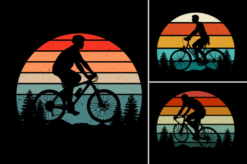 Retro Vintage Sunset Background Graphic Vector for T-Shirt Design