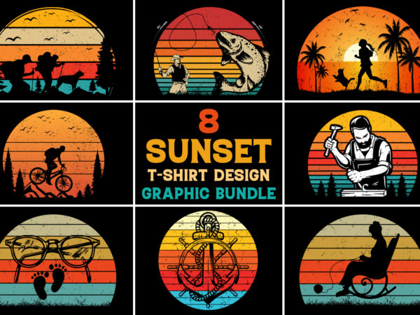 Sunset retro vintage t-shirt design graphic vector background bundle,retro vintage sunset background.retro sunset background,vintage retro background,vintage sunset background,retro colorful background,vintage colorful background,t shirt vector elements,vintage circle sunset,retro circle sunset,sunset graphic