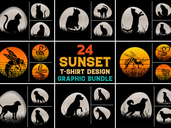 Sunset t-shirt design graphic bundle,retro vintage sunset for t-shirt design, vintage retro sunset for t-shirt design, sunset retro vintage for t-shirt design, retro vintage sunset t-shirt background, sunset retro vintage