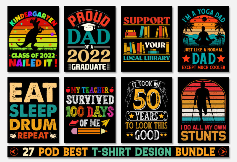 T-Shirt Design Bundle-Trendy Pod Best T-Shirt Design Bundle