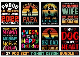 T-Shirt Design Bundle-Trendy Pod Best T-Shirt Design Bundle