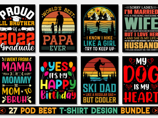 T-shirt design bundle-trendy pod best t-shirt design bundle