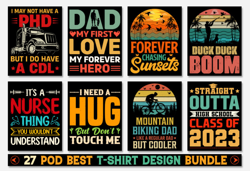 Trendy T-Shirt Design Bundle