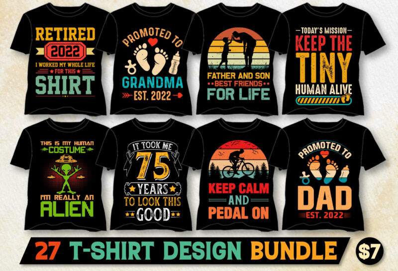 T-Shirt Design Bundle-Trendy Pod Best T-Shirt Design Bundle