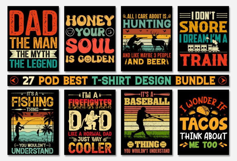 T-Shirt Design Bundle-Trendy Pod Best T-Shirt Design Bundle