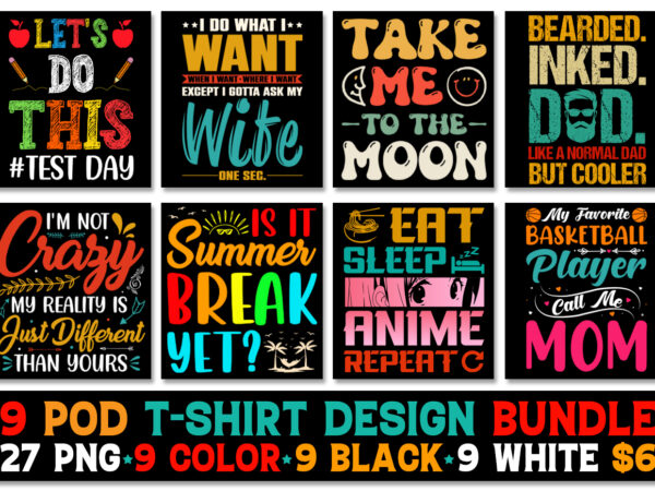 T-shirt design bundle-pod best t-shirt design bundle