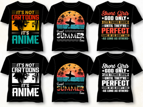 T-shirt design bundle png svg eps