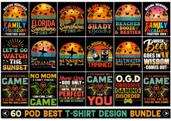 T-Shirt Design Bundle-POD Best T-Shirt Design Bundle