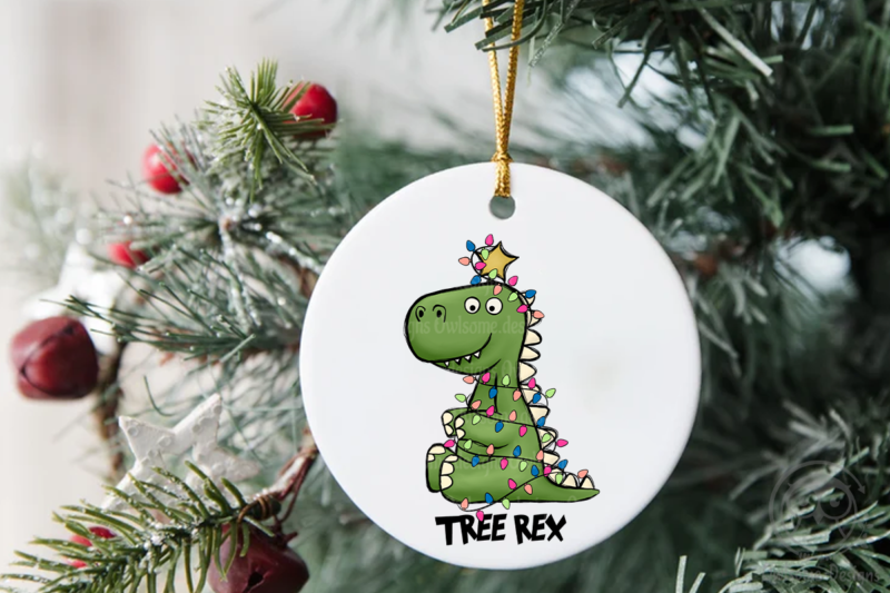 T-rex Christmas Sublimation