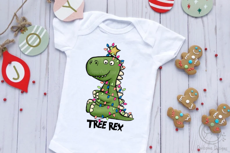 T-rex Christmas Sublimation