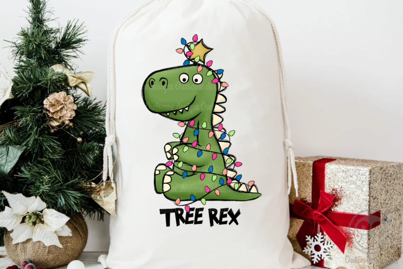 T-rex Christmas Sublimation