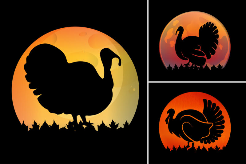 Sunset T-Shirt Design Graphic Bundle