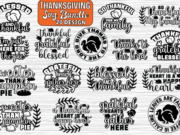 Thanksgiving svg bundle t shirt designs for sale