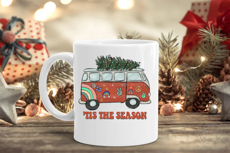 Tis the Season HIppie Christmas Sublimation