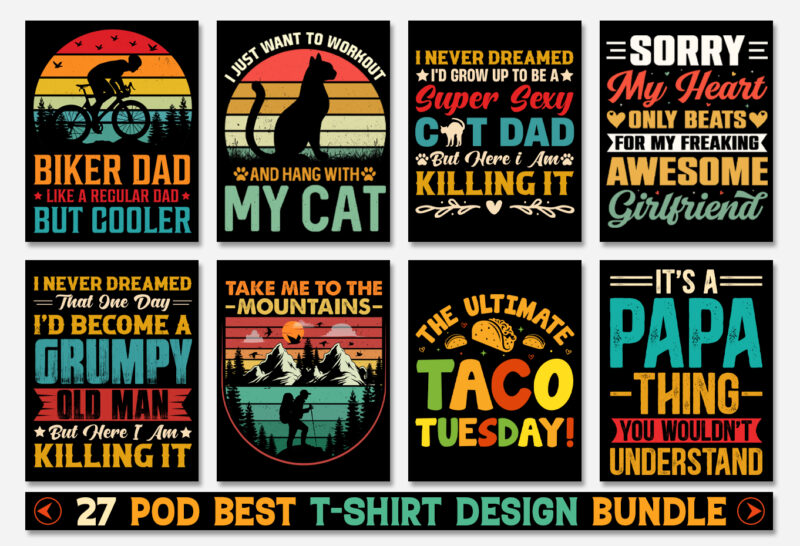 Trendy T-Shirt Design Bundle