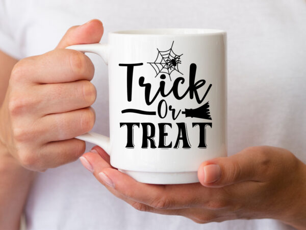 Trick or treat svg t shirt designs for sale