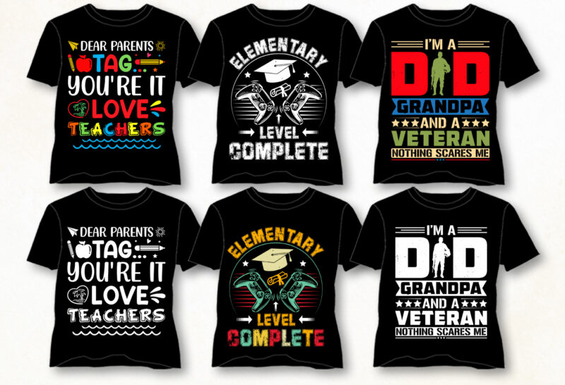 Typography T-Shirt Design Bundle